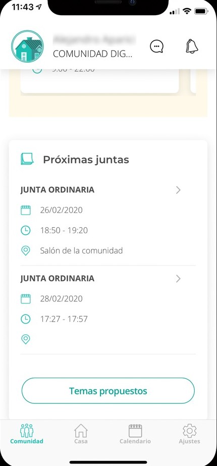 TuComunidApp: inicio de la comunidad con las próximas juntas